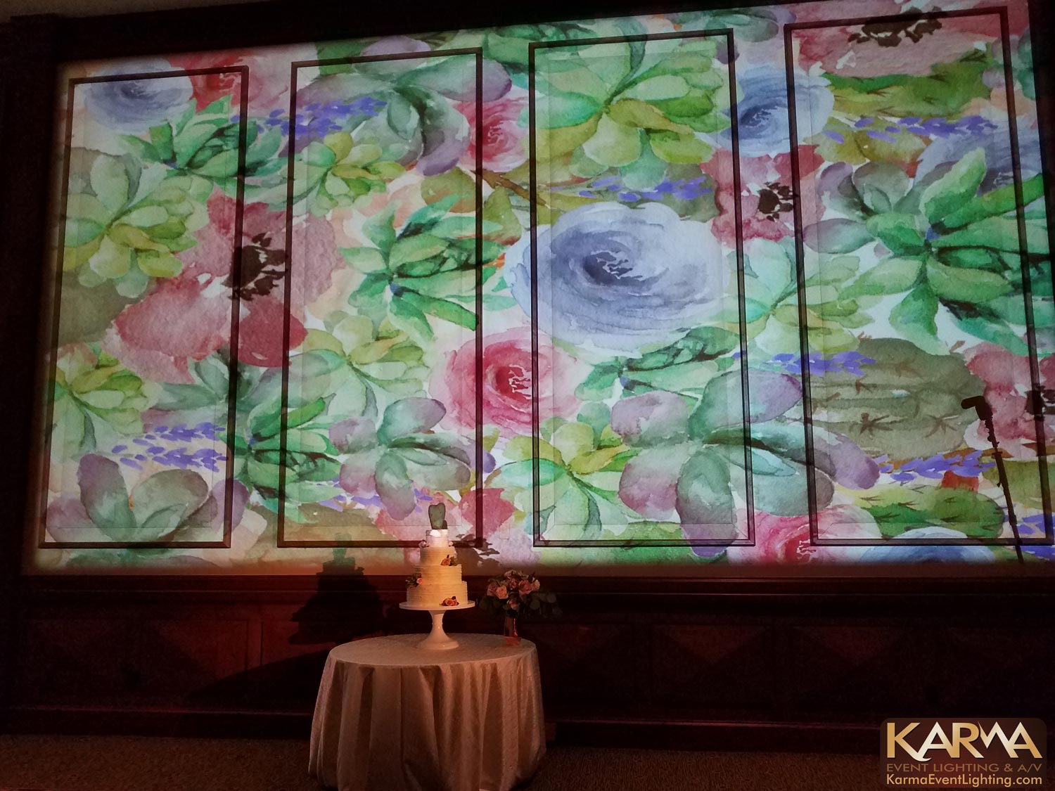 Four Seasons Scottsdale Wedding Lighting And Floral Projection